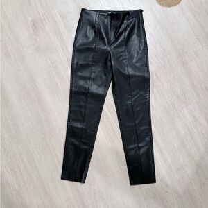 NWOT Zara Black Faux Leather leggings pants